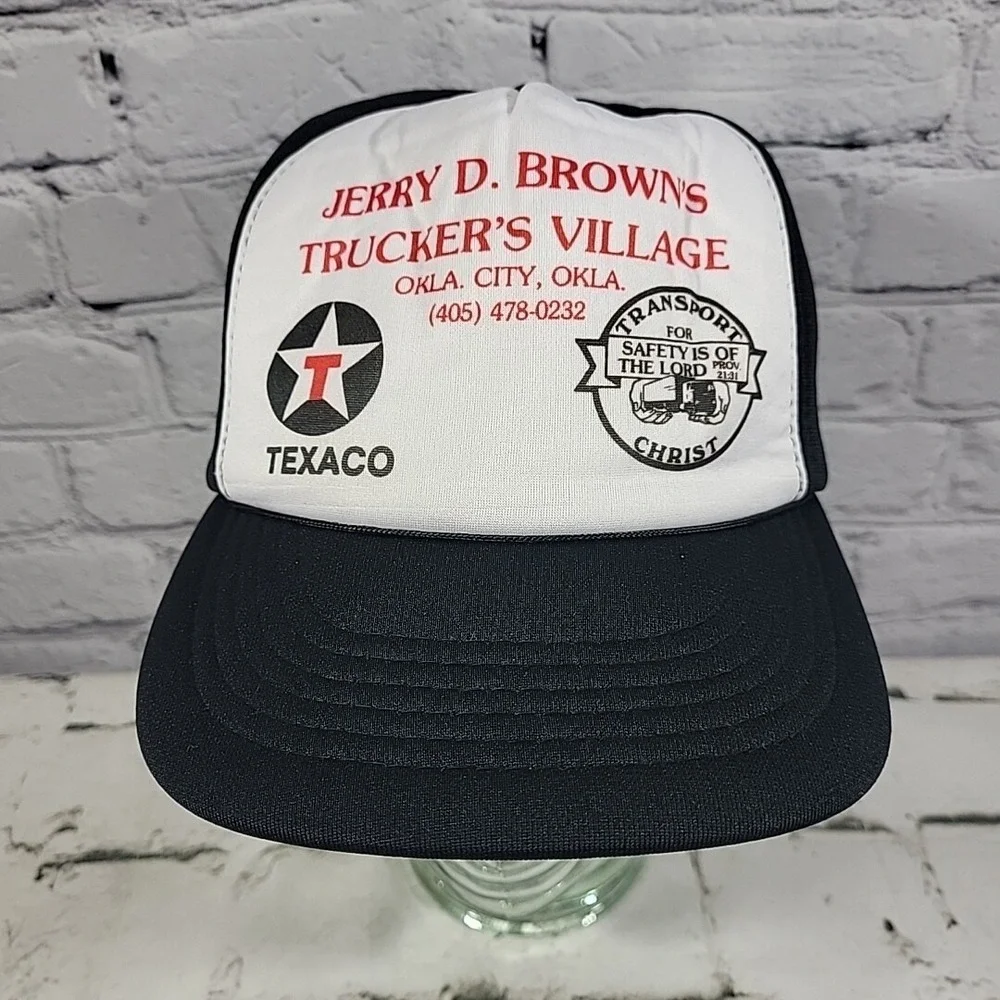 Vintage Texaco Trucker Hat Mens‎ All Foam Snapback Cap Jerry D Browns Village